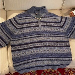 Brooks Brothers Wool Quarter Zip Sweater